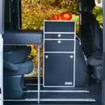 Oslo kitchen module silver black matt in Mercedes bus