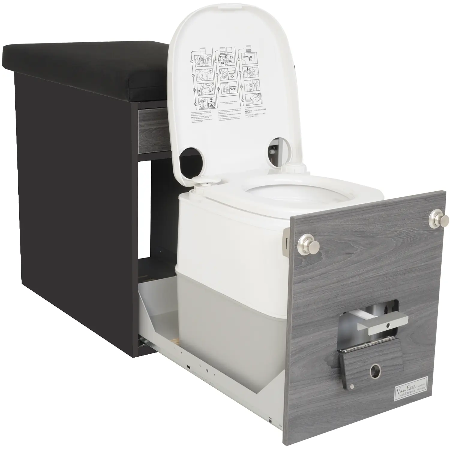 Bettverlaengerung Innenraummodul Korpus-Graphit WC Dometic 976