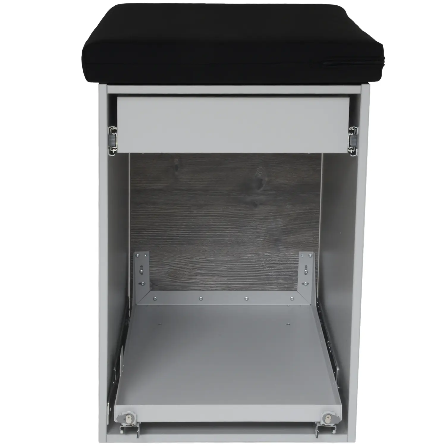 Bettverlaengerung Innenraummodul Rueckseite mit Kuehlbox-Auszug