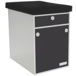 Bettverlaengerung Innenraummodul Korpus-silber Schwarz-matt seitlich