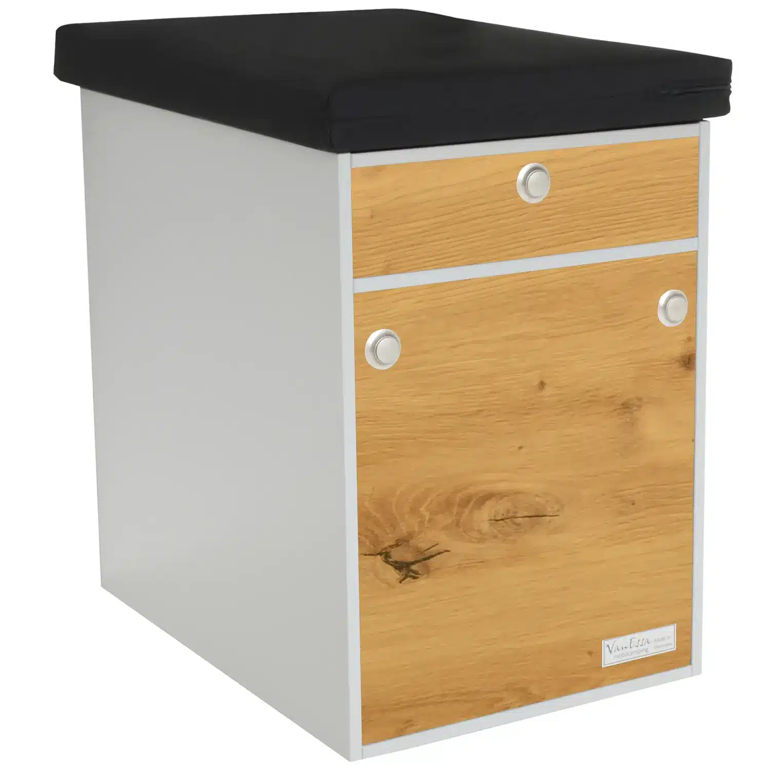 Bettverlaengerung Innenraummodul Korpus-silber Wildeiche seitlich