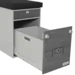 Bettverlaengerung Innenraummodul swiss mit Stauraumeinsatz silber