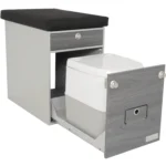 Bettverlaengerung Innenraummodul mit WC Dometic 976 geschlossen Korpus-silber Swiss