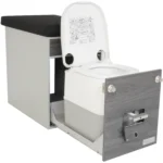 Bettverlaengerung Innenraummodul mit WC Dometic 976 offen Korpus-silber Swiss