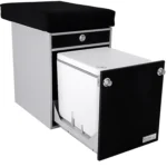 Bettverlaengerung Innenraummodul mit WC Trelino geschlossen Korpus-silber schwarz-matt