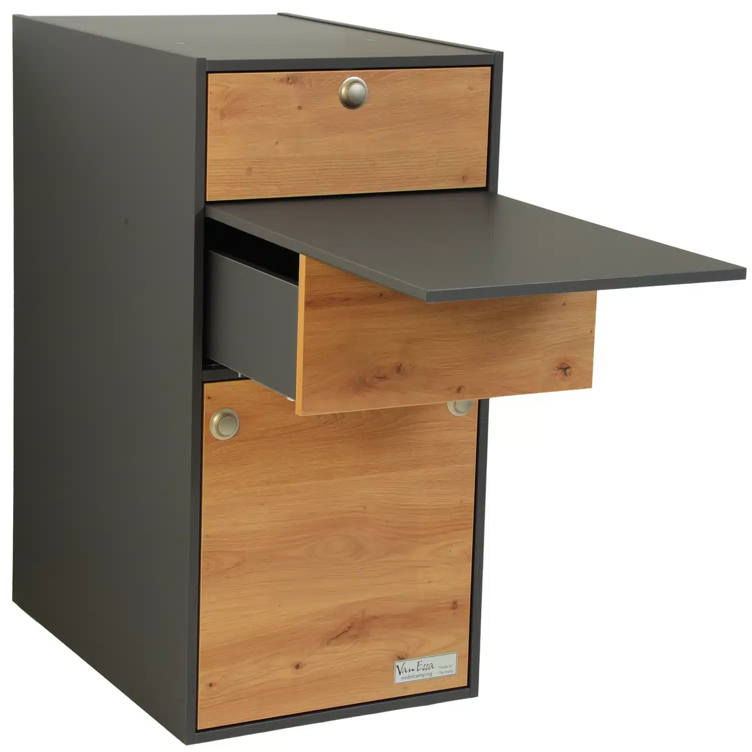 Modulturm WC carcass graphite wild oak with pull-out table