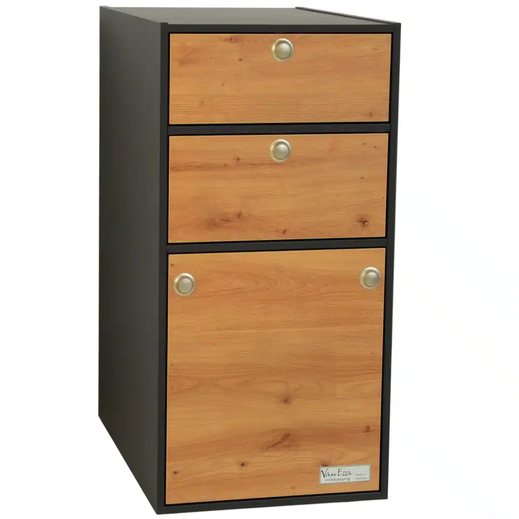 Modulturm WC Korpus-Graphit Wildeiche geschlossen