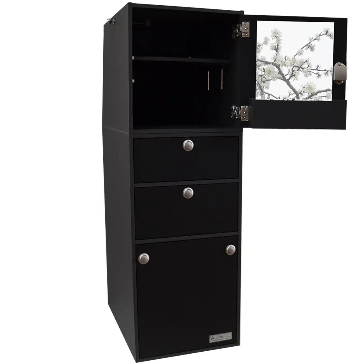 Modulturm WC body graphite black matt with open top