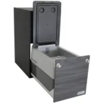 Modulturm Graphit Swiss bottom drawer with cool box open