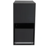 Graphite fashion tower with storage space insert from behind