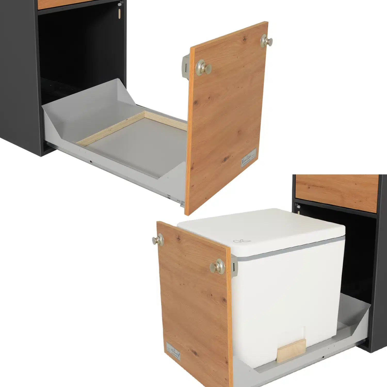 Modulturm carcass graphite Detail WC pull-out Trelino