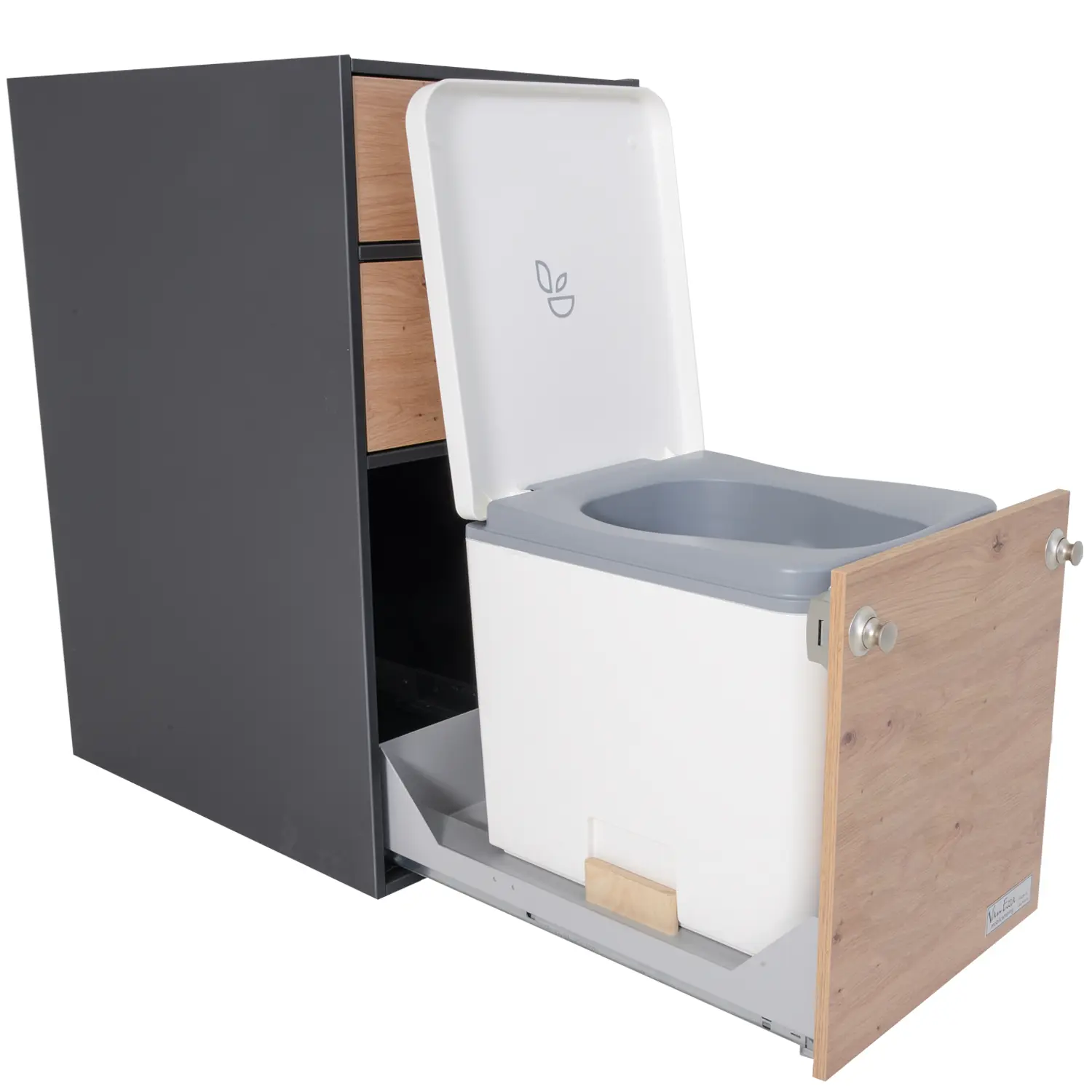 Modulturm WC carcass graphite wild oak with Trelino open