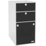 Fashion tower body-silver black-matt closed