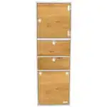 Modulturm carcase-silver wild oak front with closed top