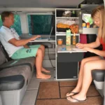 Modulturm corpus-silver Swiss with toilet in the VW T5 T6 bus on vacation