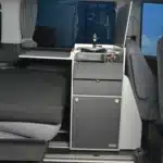 Kuechenmodul Oslo Korpus-silber Schwarz-matt im Mercedes Viano fun