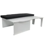 VanEssa Schlafsystem Surfer geteilt fuer Stellantis Vans eine Seite aufgebaut mit Matratze