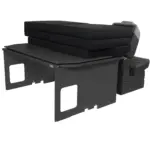 Schlafsystem Surfer geteilt graphit VW T7 Packzustand mit Sitz