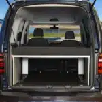 Schlafsystem VW Caddy Maxi 3 und 4 Heckansicht
