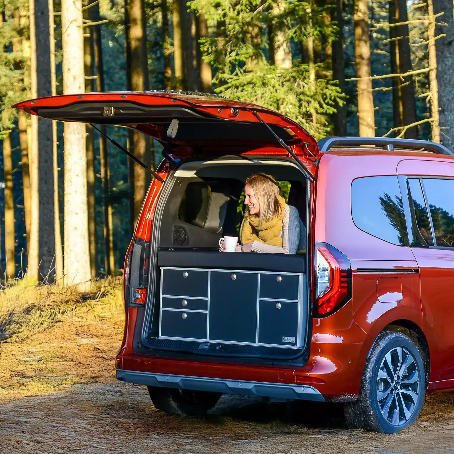 Schlafsystem zur Küche Kangoo III Citan II im Herbst