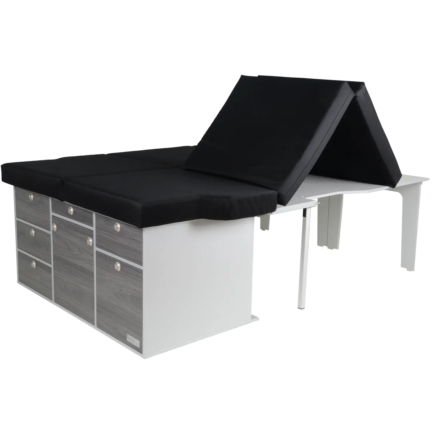 Schlafsystem Surfer geteilt zur Kueche Schlafauflage faltend