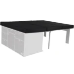 Surfer sleeping system built into the kitchen