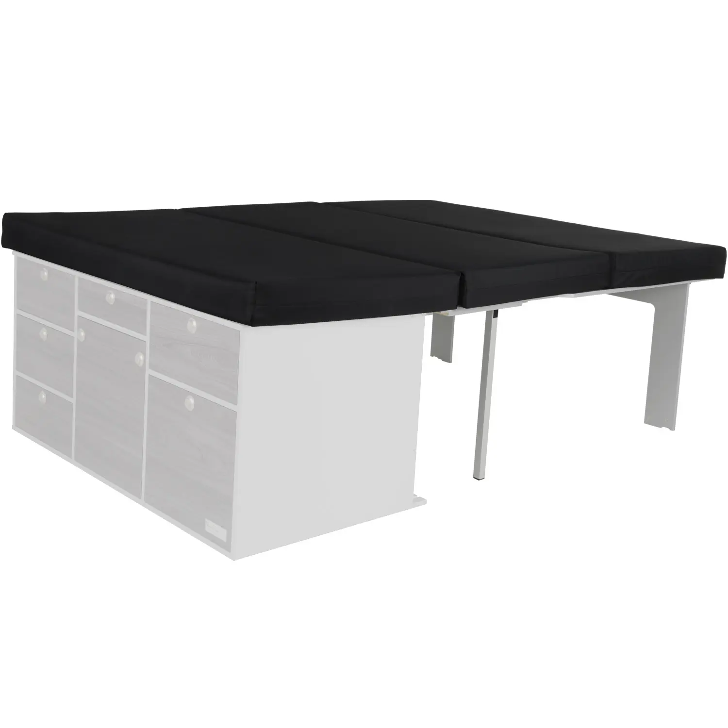 Surfer sleeping system built into the kitchen