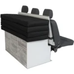 Schlafsystem Van zur Kueche Vivaro mit Dreierbank Packzustand