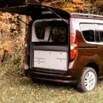 Sleeping system for rear kitchen Doblo Combo at the edge of the forest