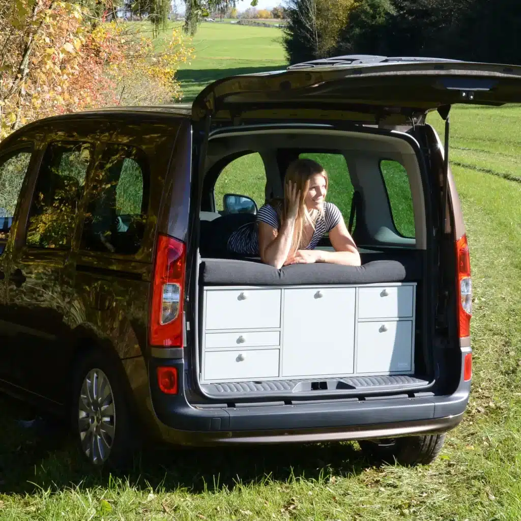 Schlafsystem Kangoo II Citan I zur Kueche Heckansicht