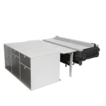 Schlafsystem zur Küche VW Transporter Caravelle T5 T6 lang mit Dreierbank halb aufgebaut