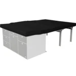 Sleeping system for Van kitchen 4-piece mattress assembly