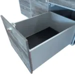 Heckküche Korpus Silber Front Bulli Sonderverkauf B-Ware untere Stauschublade