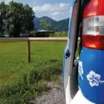 VanEssa tailgate hook for tailgate VW T5 Transporter by the lake