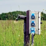 CEE adapter cable at the campsite