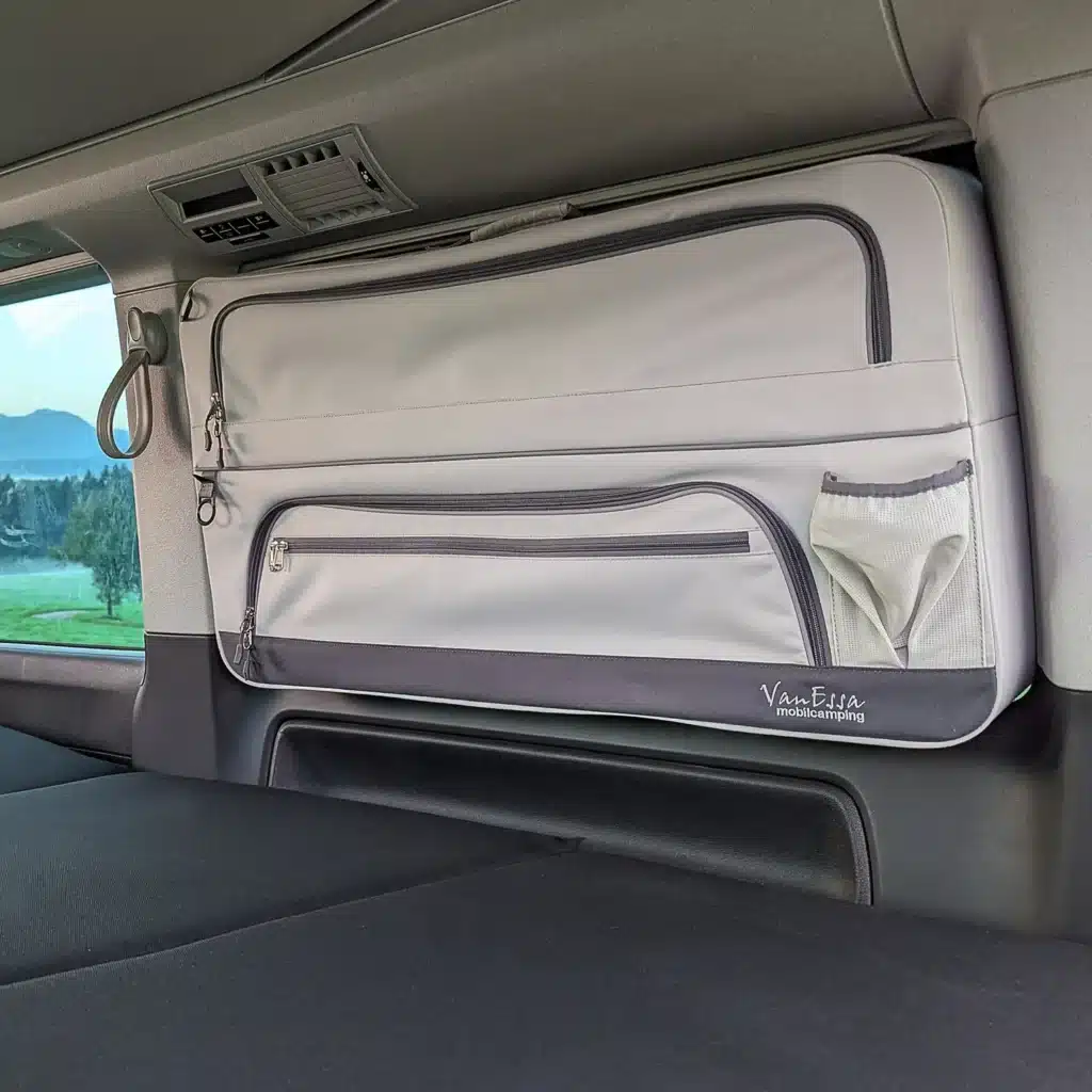 VanEssa pannier bag VW T5 T6 light gray in VW California Beach