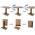 VanEssa camping table wild oak structure