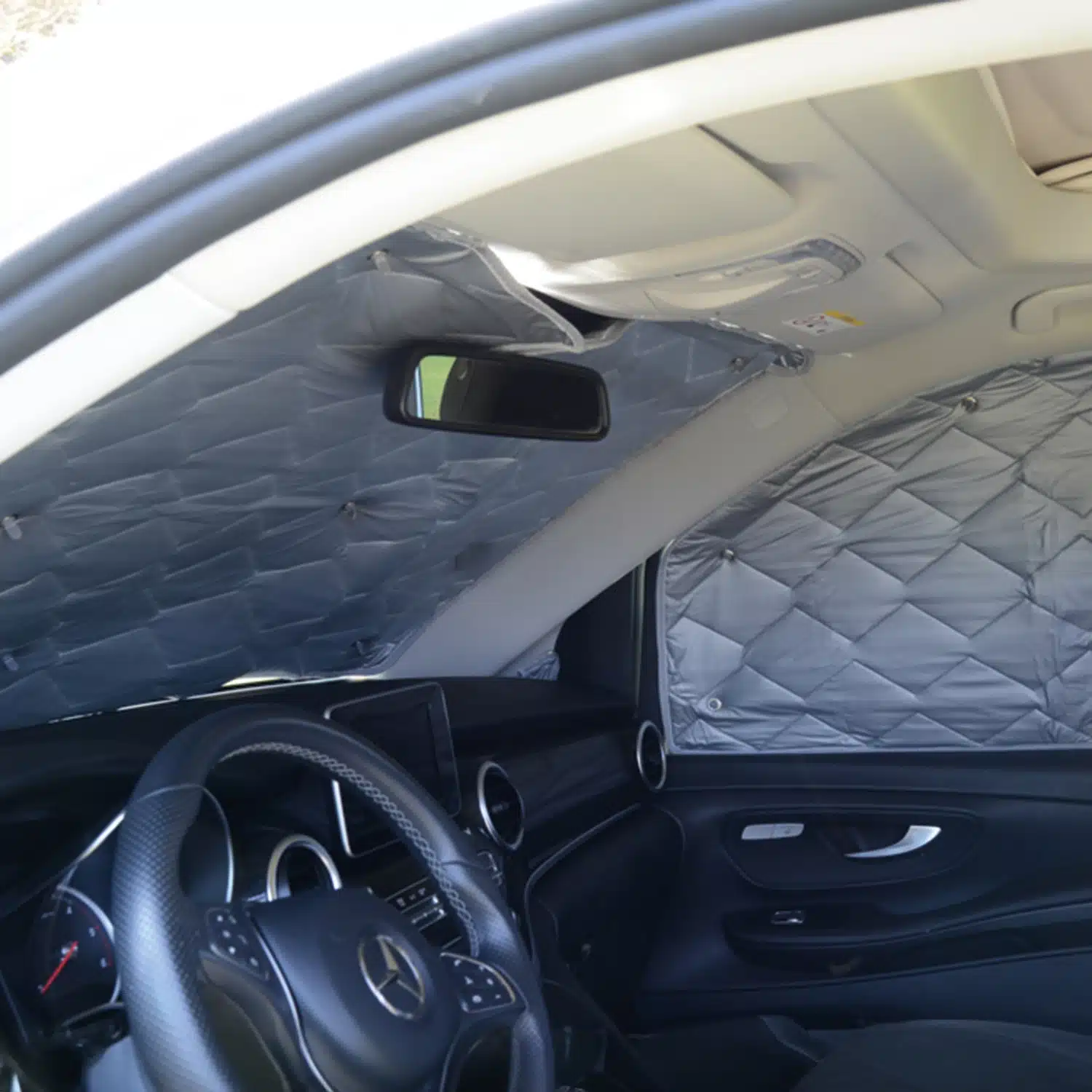 VanEssa thermal mats blackout MB V-Class Vito front set inside