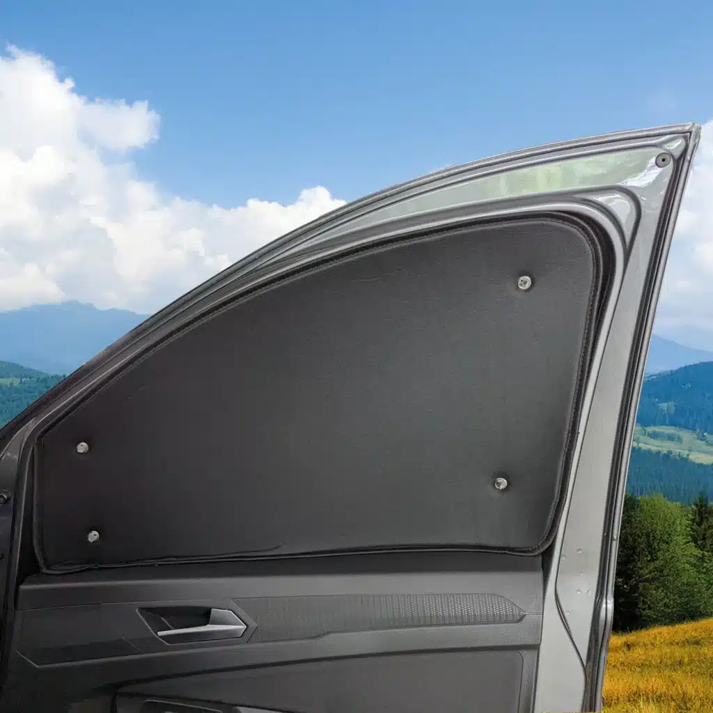 Thermomatten Verdunklung Black Edition VW Caddy Ford Tourneo Connect Beifahrerseite innen schwarz