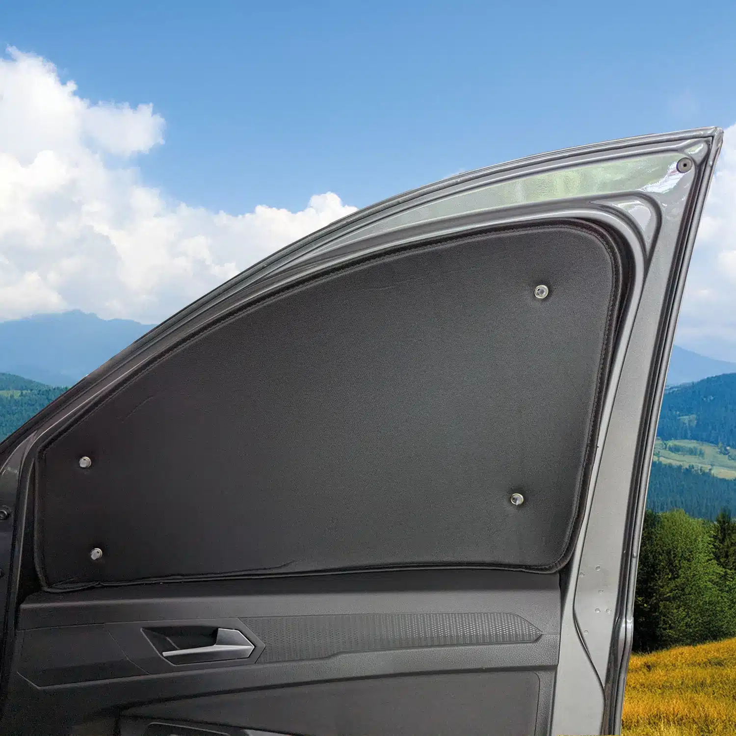 Thermomats blackout Black Edition VW Caddy Ford Tourneo Connect passenger side inside black