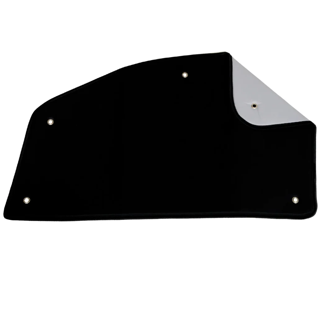 VanEssa Thermomatten Verdunklung Black Edition PSA Stellantis Vans Front schwarze Seite