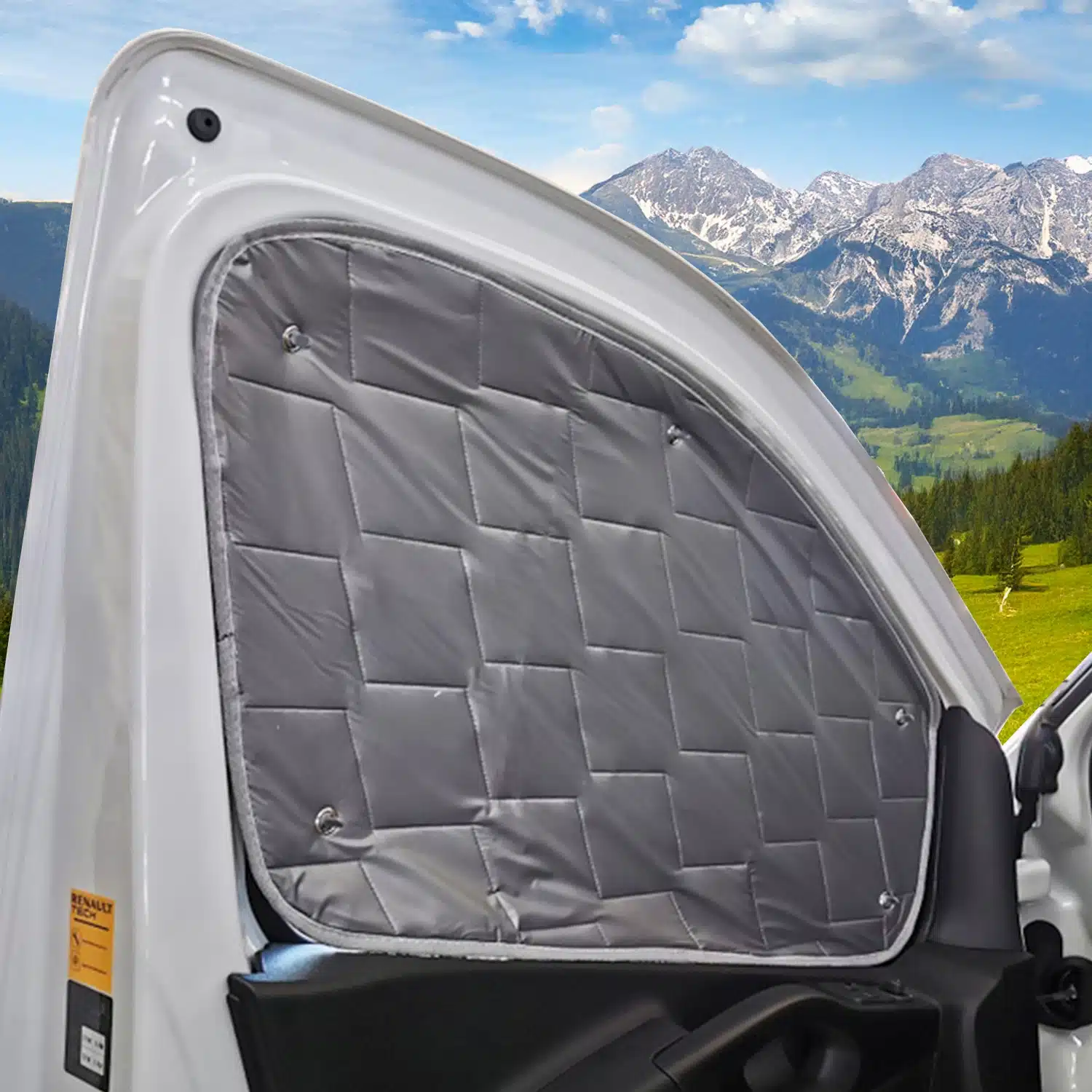 Blackout, thermal mats Vivaro B, Trafic 3, Primastar, NV300, Talento, driver's side interior