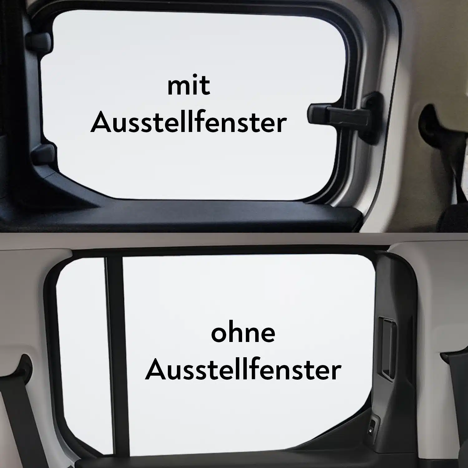 Blackout Berlingo Rifter Proace City Verso Doblo III, Combo E - Window comparison with or without opening window