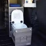 Dometic 976 camping toilet in the vehicle
