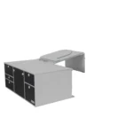 VanEssa sleeping system for rear kitchen folded in on the left