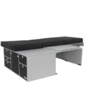 VanEssa sleeping system for rear kitchen folded in on the right