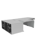 VanEssa sleeping system for rear kitchen folded in on the right without mattress