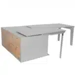 Split sleeping system to the rear kitchen with sleeping area without mattresses Sleeping area on the right in conversion 2