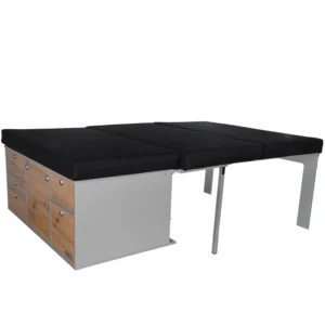 Sleeping system for rear kitchen with mattress