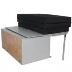 Schlafsystem zur Heckkueche eingeklappt mit eingeklappter Matratze